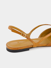 Fendi FFold Orange Hagfish Leather Flats