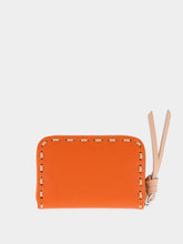 Fendi Orange Zip Around Peekaboo Mini Selleria Wallet