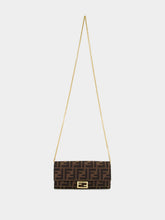 Fendi Brown FF Jacquard Baguette Continental Wallet