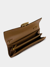 Fendi Brown FF Jacquard Baguette Continental Wallet