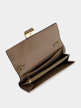 Fendi Dove Grey Nappa Leather Baguette Wallet with Chain