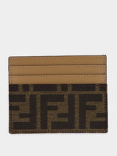 Fendi Brown FF Jacquard Baguette Card Case