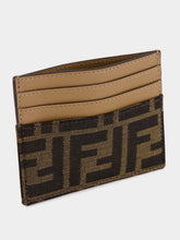 Fendi Brown FF Jacquard Baguette Card Case