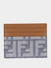Fendi Blue Jacquard Baguette Card Case