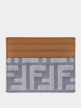 Fendi Blue Jacquard Baguette Card Case