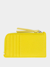 Fendi Yellow Leather Stitch Card Holder