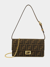 Fendi Brown FF Wallet On Chain Baguette