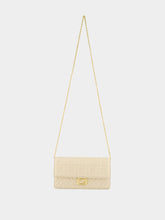 Fendi Camelia White Wallet On Chain Baguette