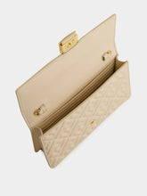 Fendi Camelia White Wallet On Chain Baguette