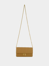 Fendi Light Brown Nappa Leather Wallet on Chain Baguette