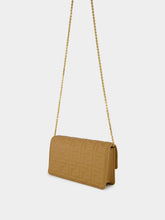 Fendi Light Brown Nappa Leather Wallet on Chain Baguette