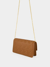 Fendi Sellier Brown FF Wallet On Chain Baguette