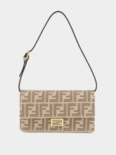 Fendi Beige FF Jacquard Wallet On Chain