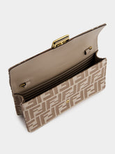 Fendi Beige FF Jacquard Wallet On Chain