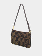 Fendi Tobacco Brown Flat Baguette Pouch