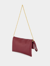 Fendi Burgundy Nappa Leather Mamma Baguette Pouch