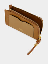 Fendi Brown Leather Zip Card Holder