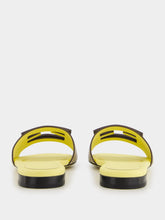 Fendi Pale Yellow Ayers Baguette Slides