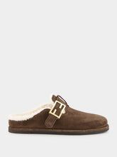 Fendi Brown Suede Sabot Feel Mules