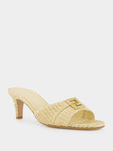 Fendi Beige Cotton Fibre FFold Sandals