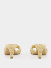 Fendi Beige Cotton Fibre FFold Sandals