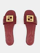 Fendi Burgundy FFold Sandals