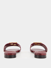 Fendi Burgundy FFold Sandals