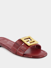 Fendi Burgundy FFold Sandals