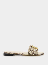 Fendi Brown Eel Leather Flat Sandals