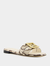 Fendi Brown Eel Leather Flat Sandals