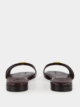 Fendi Brown FFold Leather Sandals