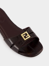 Fendi Brown FFold Leather Sandals