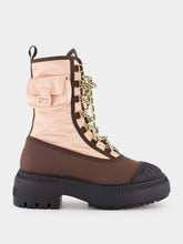 Fendi Pink Lace-Up Biker Boots