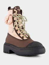 Fendi Pink Lace-Up Biker Boots