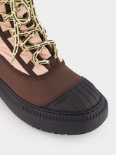 Fendi Pink Lace-Up Biker Boots