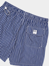 Fedeli Dark Blue Striped Swim Trunks