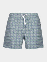 Blue Printed Swim Shorts Madeira | PDP - Fashion Clinic