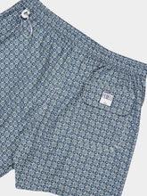 Blue Printed Swim Shorts Madeira | PDP - Fashion Clinic