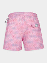 Fedeli Pink Madeira Vintage Pattern Sustainable Swim Trunk