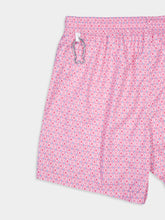 Fedeli Pink Madeira Vintage Pattern Sustainable Swim Trunk
