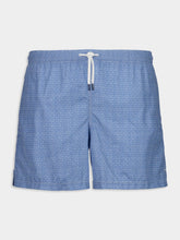 Fedeli Blue Madeira Airstop Stamp Woven Swim Shorts