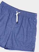 Fedeli Dark Blue Diamond Weave Swim Shorts