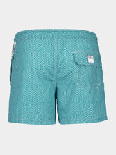 Fedeli Green Diamond Weave Swim Shorts