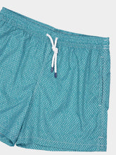 Fedeli Green Diamond Weave Swim Shorts