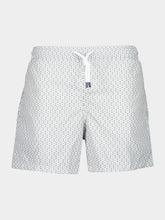 Fedeli Light Grey Printed Swim Shorts Madeira
