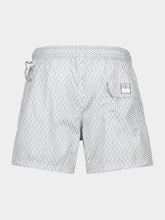 Fedeli Light Grey Printed Swim Shorts Madeira