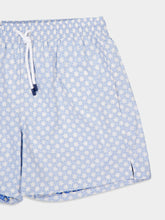 Fedeli Blue Madeira Sakar Stamp Woven Swim Shorts