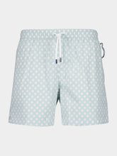 Fedeli Light Green Patterned Swim Shorts