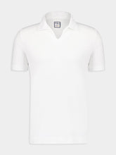 Fedeli White Peter Terry Knit Cotton Polo