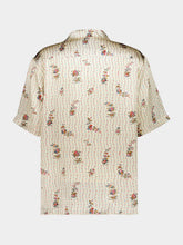 Valentino Garavani Butter Silk Bowling Shirt Floral Print